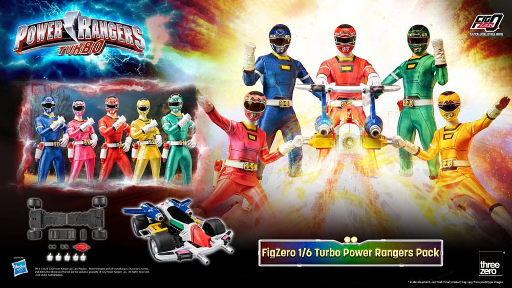 Power Rangers Turbo FigZero Actionfiguren 1/6 5er-Pack Turbo Power Rangers 30 cm