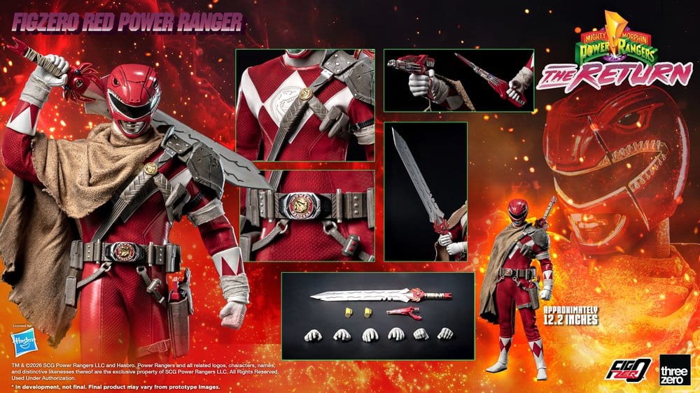 Mighty Morphin Power Rangers: The Return FigZero Actionfigur 1/6 Red Power Ranger 31 cm