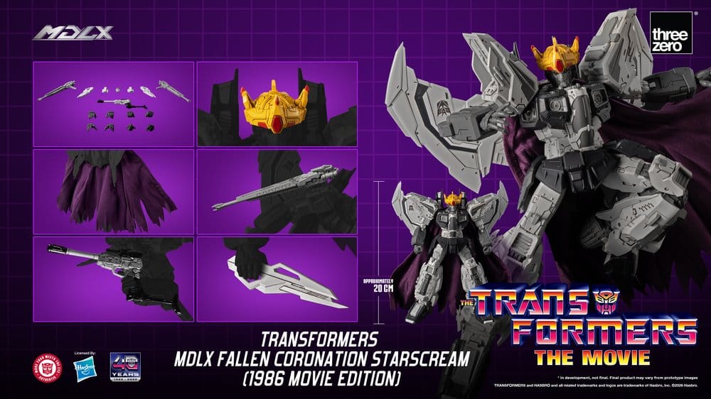 Transformers MDLX Actionfigur Fallen Coronation Starscream (1986 Movie Edition) 20 cm