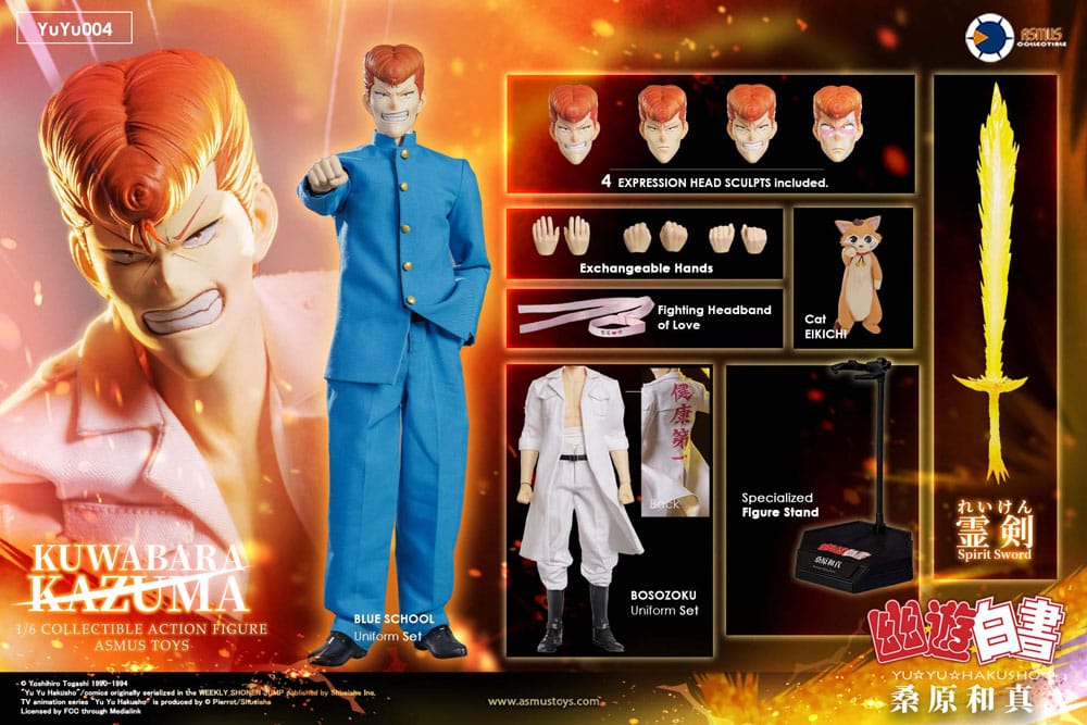 Yu Yu Hakusho Actionfigur 1/6 Kazuma Kuwabara 30 cm