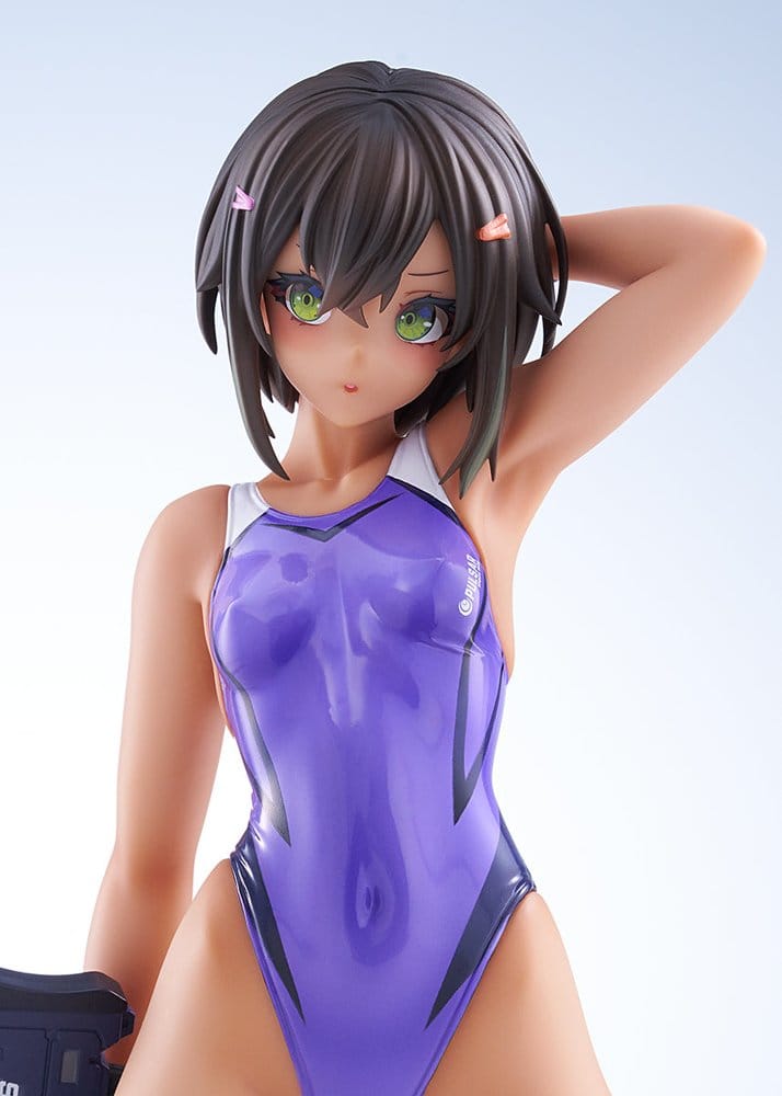 Arms Note PVC Figur 1/7 Buchou-chan of the Swimming Club Purple Swimsuit Ver. 22 cm