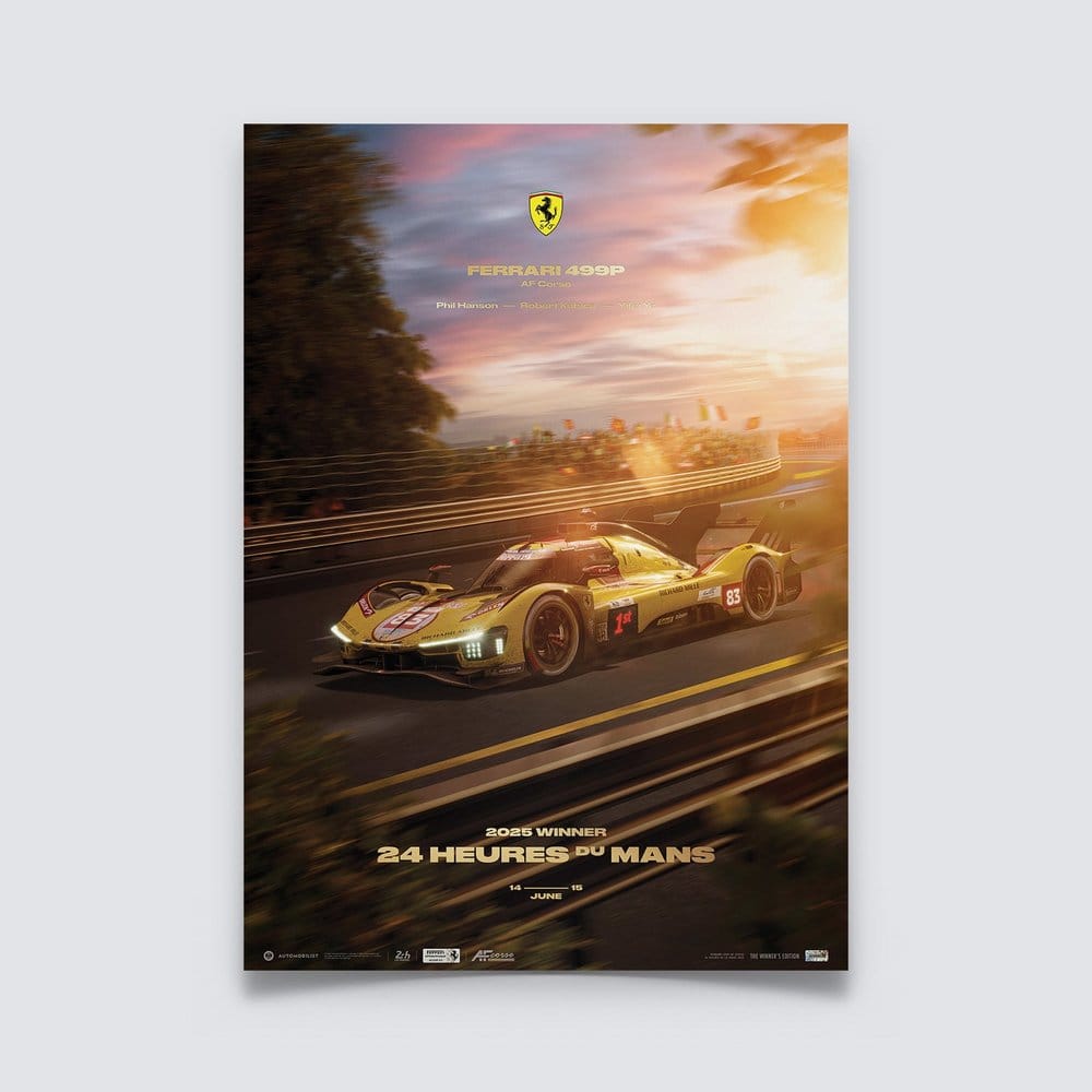 Ferrari AF Corse Puzzle 499P 24 Heures du Mans 2025 Winner (1000 Teile) 48 x 68 cm