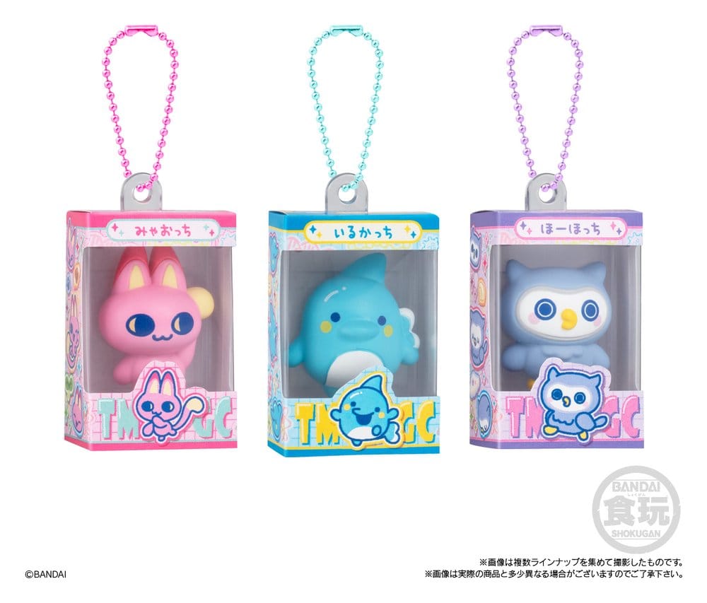 Tamagotchi Shokugan Box Mini-Schlüsselanhänger Wave 5 Blind Box 4 cm Display (12)