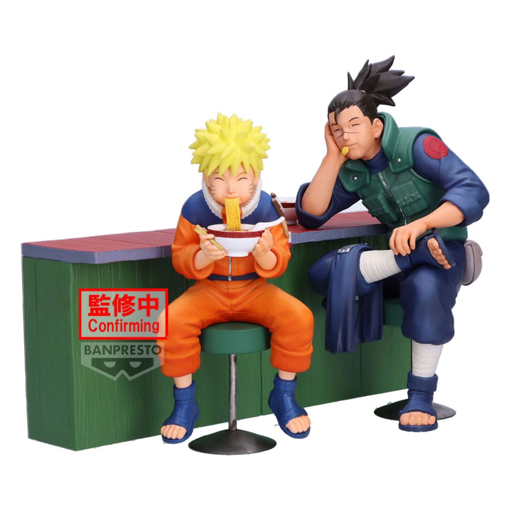 Naruto 72 Series PVC Statue Naruto Uzumaki & Iruka Umino (A: Naruto Uzumaki) 11 cm