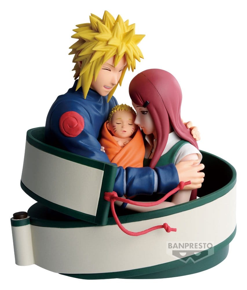 Naruto 72 Series PVC Statue Minato & Naruto & Kushina 13 cm