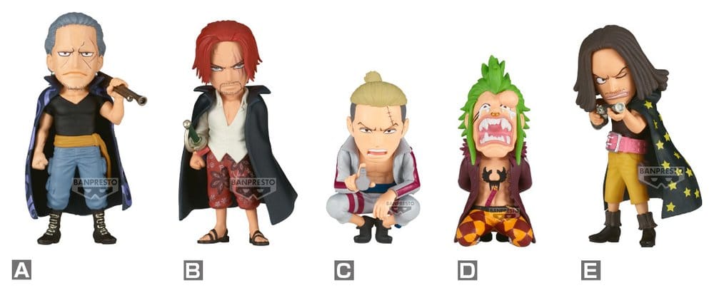 One Piece World Collectable Figur Red Hair Pirates vs Bartolomeo 5 cm Blind Box Display (12)