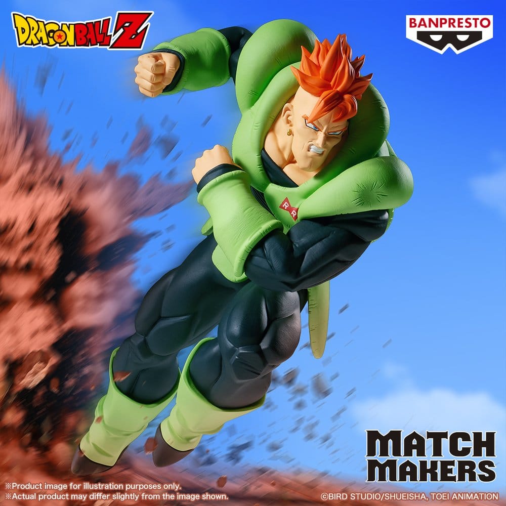 Dragon Ball Z Match Makers PVC-Figur Android 16 (vs Cell) 17 cm