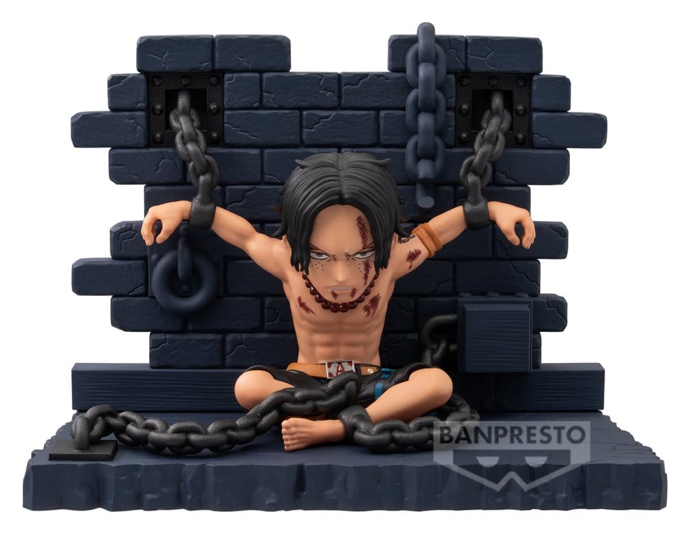 One Piece World Collectable Figure Minifigur Portgas D. Ace (Impel Down) 8 cm
