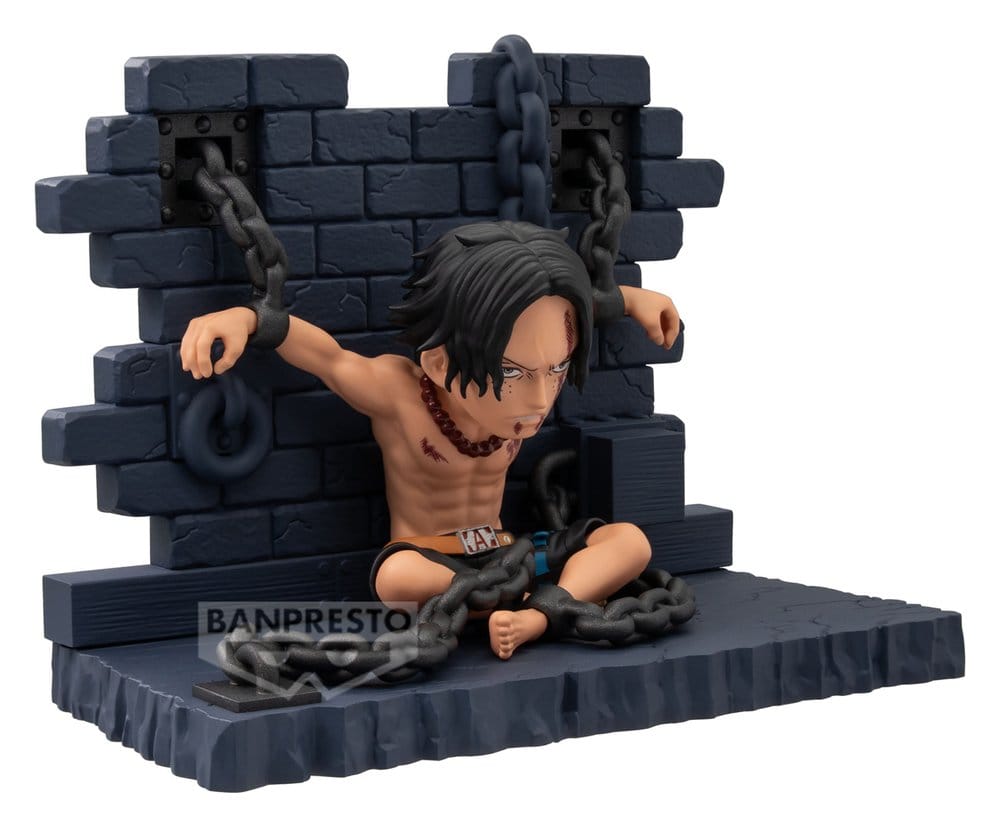 One Piece World Collectable Figure Minifigur Portgas D. Ace (Impel Down) 8 cm