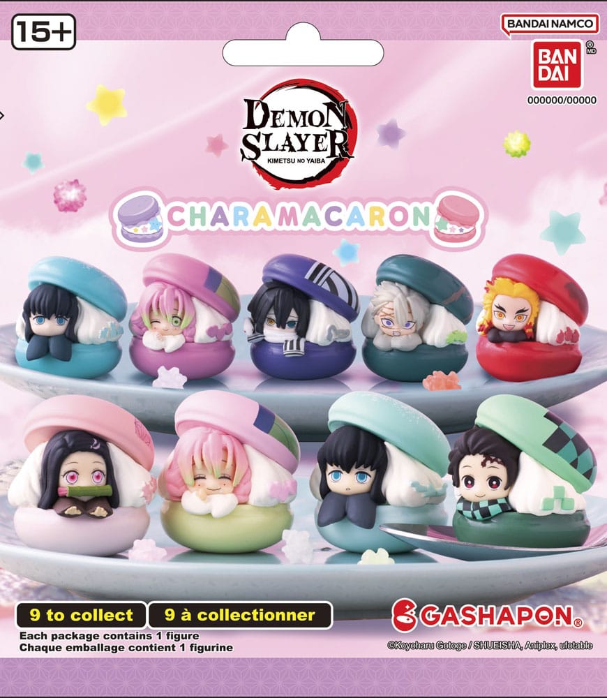 Demon Slayer Gashapon Blind Packs Minifiguren 4 cm Chara Macaron Display (24)