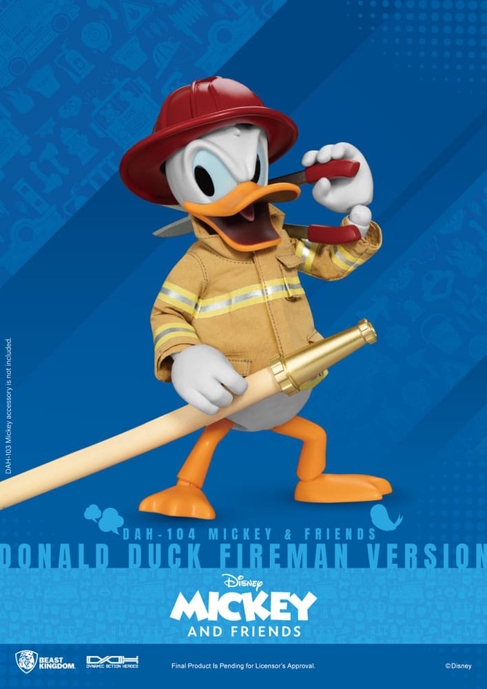 Mickey & Friends Dynamic 8ction Heroes Actionfigur 1/9 Donald Duck Fireman Ver. 24 cm