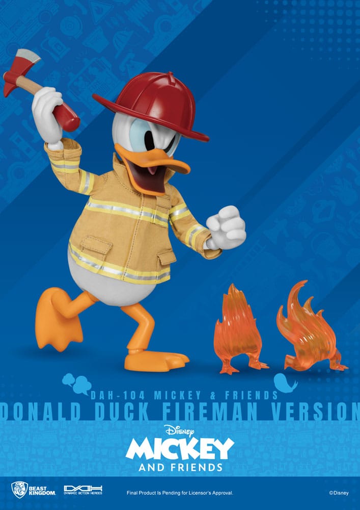 Mickey & Friends Dynamic 8ction Heroes Actionfigur 1/9 Donald Duck Fireman Ver. 24 cm