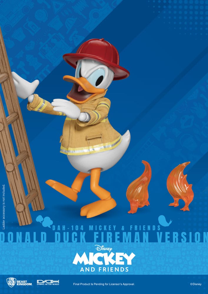Mickey & Friends Dynamic 8ction Heroes Actionfigur 1/9 Donald Duck Fireman Ver. 24 cm