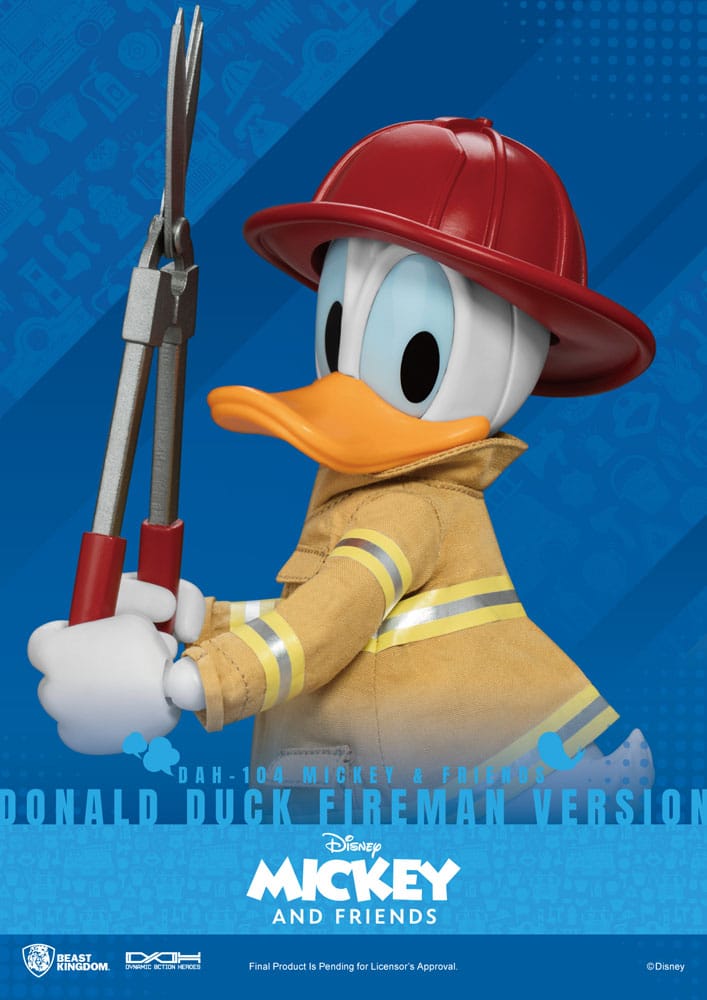 Mickey & Friends Dynamic 8ction Heroes Actionfigur 1/9 Donald Duck Fireman Ver. 24 cm
