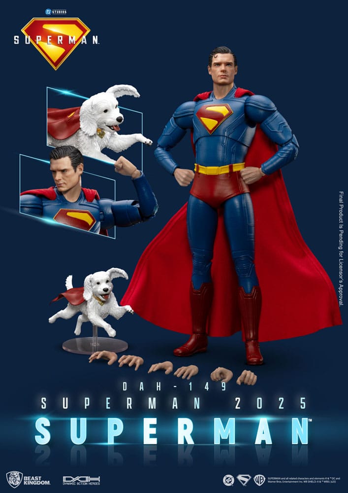 Superman (2025) Actionfigur Superman & Krypto 21 cm