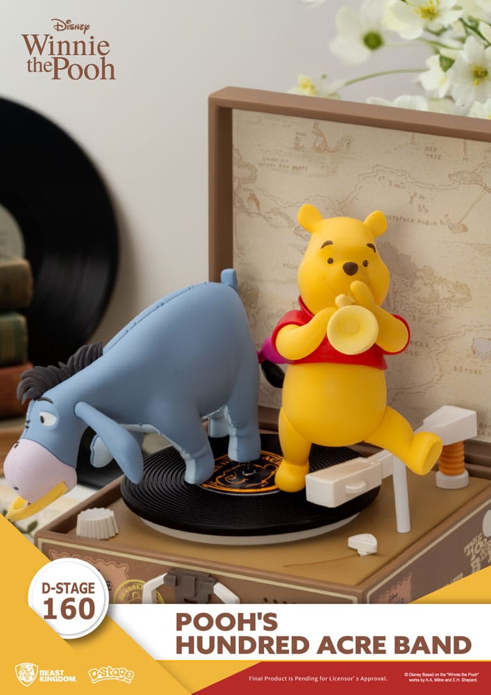 Winnie Puuh Record Player Series PVC Figur Pooh's Hundred Acre Band 12 cm