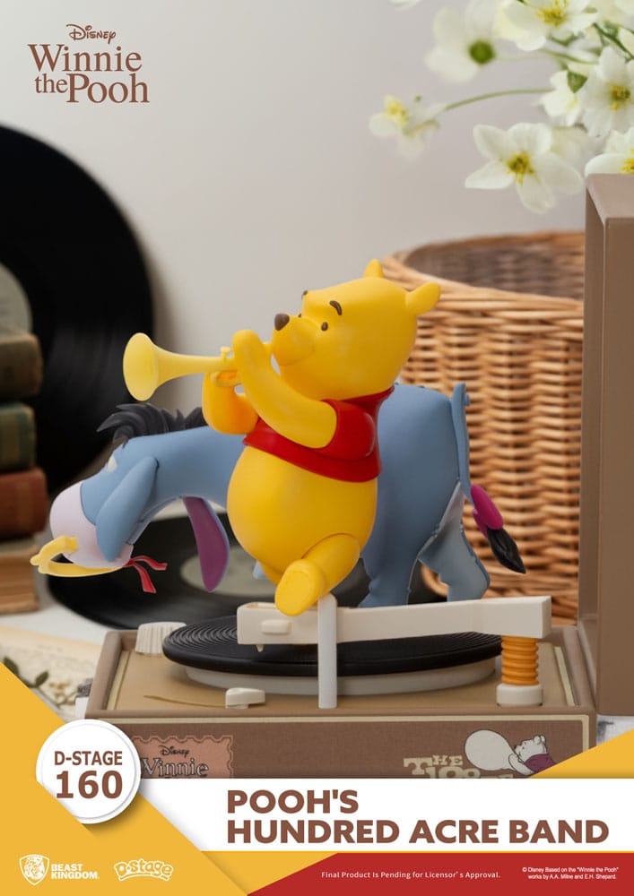 Winnie Puuh Record Player Series PVC Figur Pooh's Hundred Acre Band 12 cm