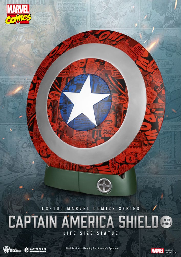 Marvel Comics PVC Captain America Schild Life Size Statue 64 cm