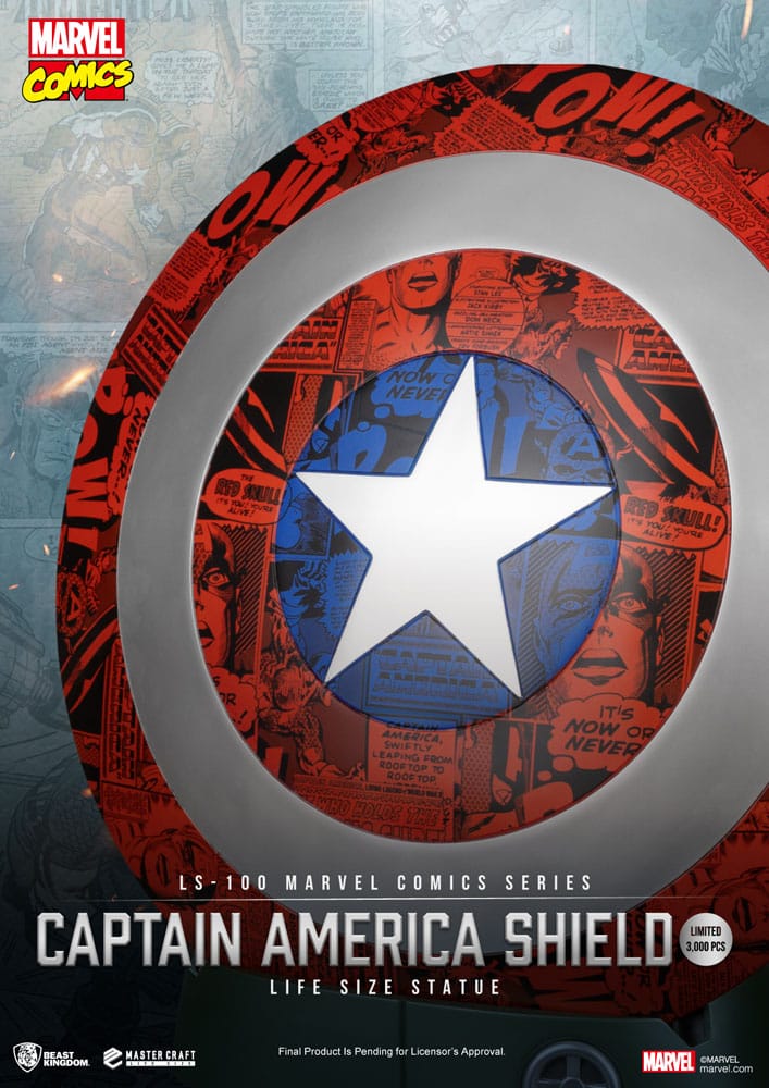 Marvel Comics PVC Captain America Schild Life Size Statue 64 cm