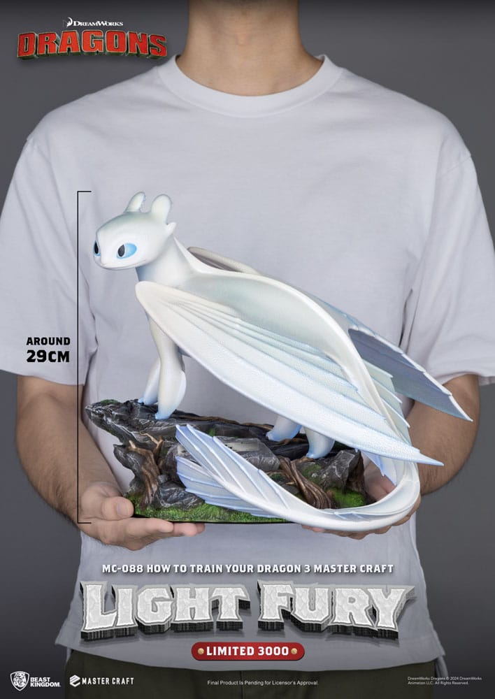 Drachenzähmen leicht gemacht 3 Master Craft Statue Light Fury 29 cm