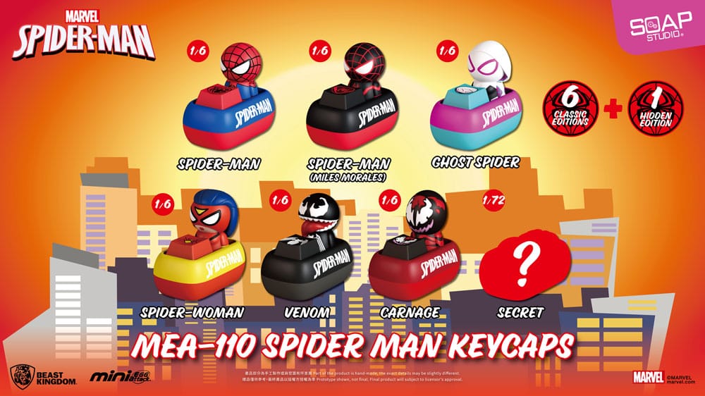 Spider Man Mini Egg Attack Blind Box Figuren keycaps Sortiment 5 cm (6)