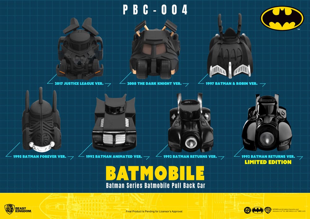 Batman Pull Back Car Series Rückzug-Autos Blind Box 6er-Pack