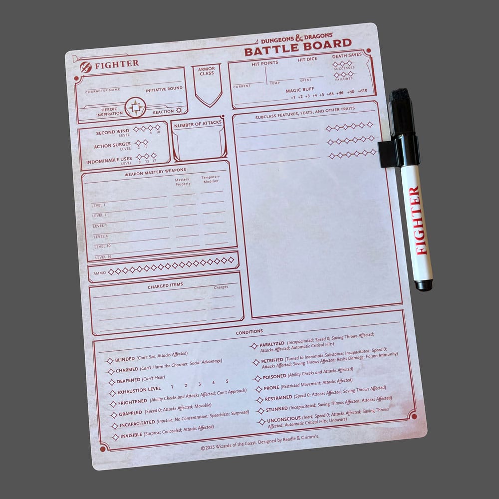 Dungeons & Dragons Battle Board Kampfbretttafel Kämpfer (Fighter)
