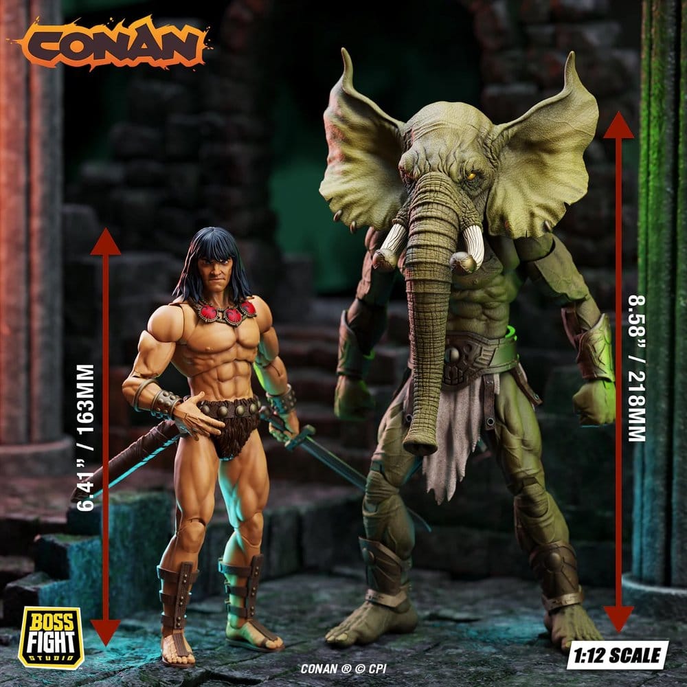 Conan der Barbar Epic H.A.C.K.S. Actionfiguren The Tower of the Elephant Set: Young Conan and Yag Kosha