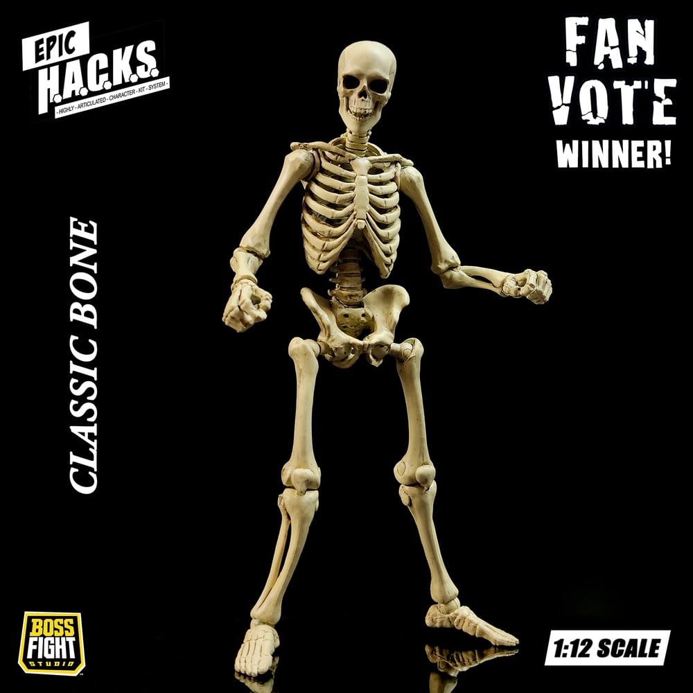 Epic H.A.C.K.S. Actionfigur 1/12 Skeleton Blank Classic Bone