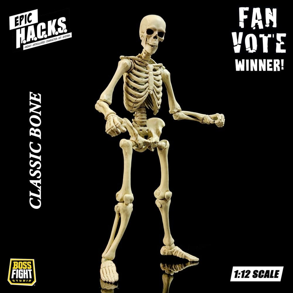 Epic H.A.C.K.S. Actionfigur 1/12 Skeleton Blank Classic Bone