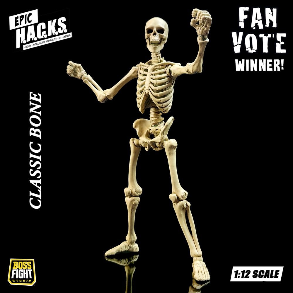 Epic H.A.C.K.S. Actionfigur 1/12 Skeleton Blank Classic Bone