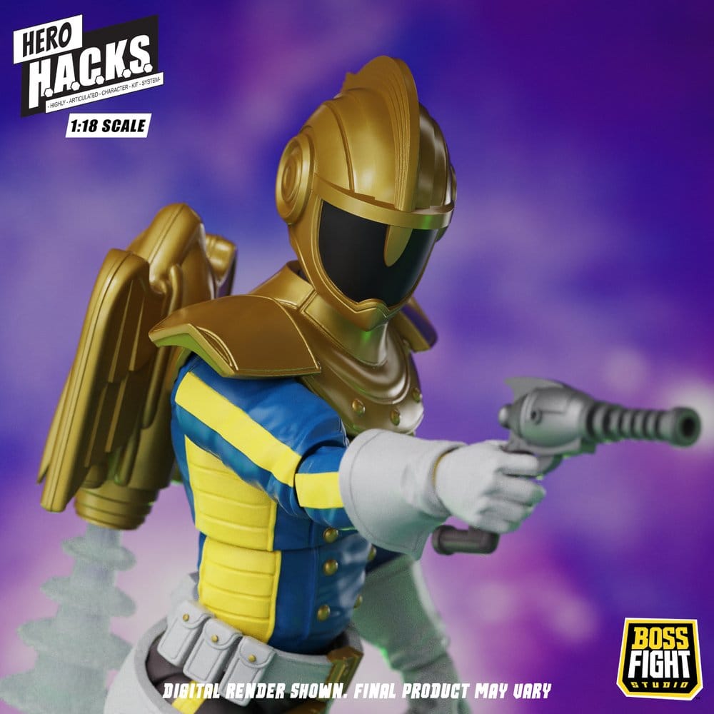 Hero H.A.C.K.S. Core Actionfigur 1/18 Heroes and Villains Wave 1 Jett Steelblade: Stellar Knight of Accord