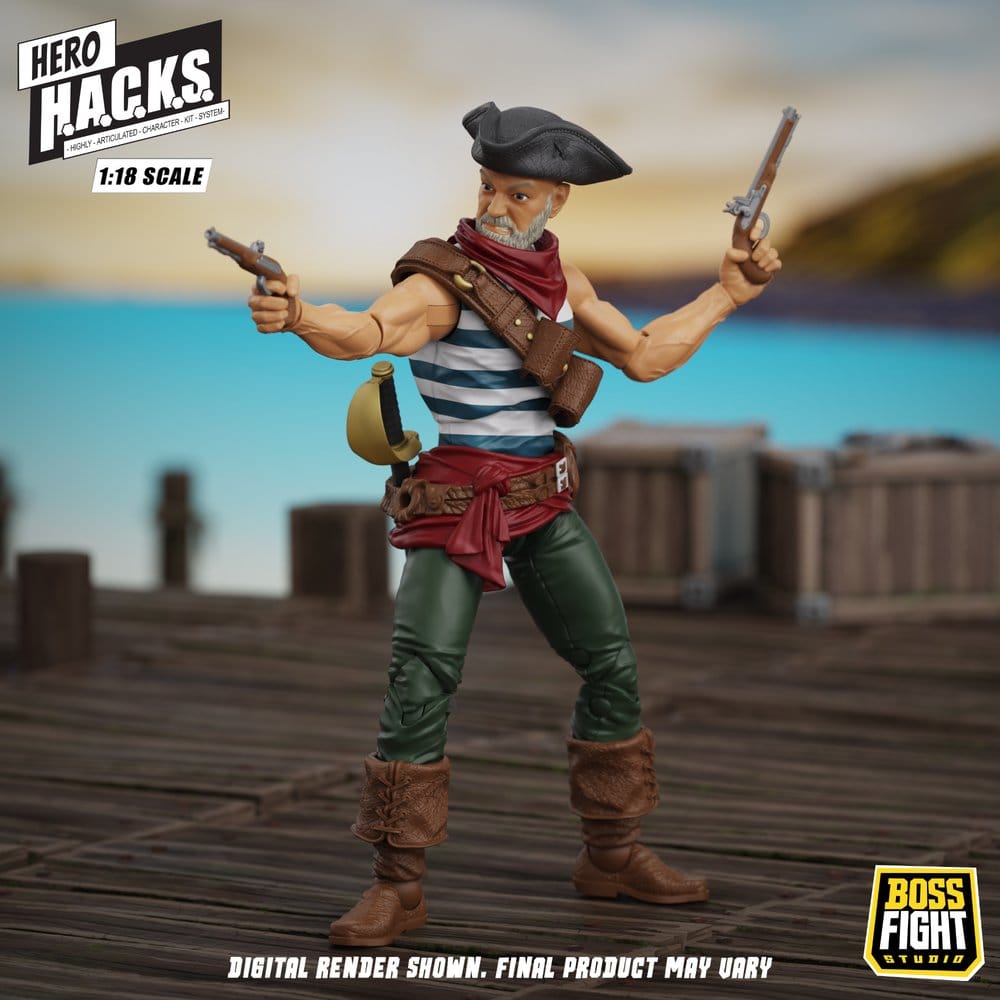 Hero H.A.C.K.S. Core Actionfigur 1/18 Heroes and Villains Wave 1 Daniel Wright: Pirate Quartermaster