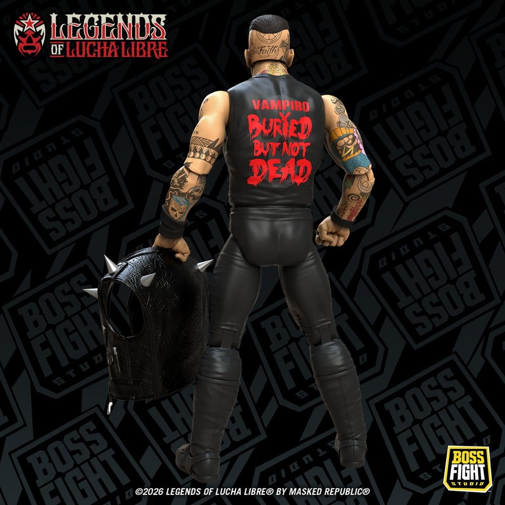 Legends of Lucha Libre Fanaticos Actionfigur Vampiro Coffin Box Resurrected 15 cm