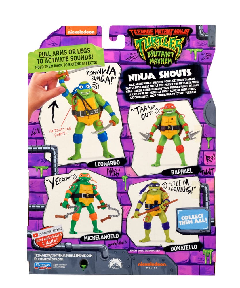 Teenage Mutant Ninja Turtles: Mutant Mayhem Ninja Shouts Action Figur Leonardo 14 cm