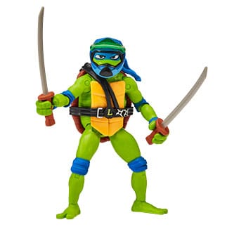 Teenage Mutant Ninja Turtles: Mutant Mayhem Drive N Kick Action Figur Leonardo & Motorrad 11 cm
