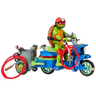 Teenage Mutant Ninja Turtles: Mutant Mayhem Action Figur Raphael & Scooter mit Seitenwagen 11 cm