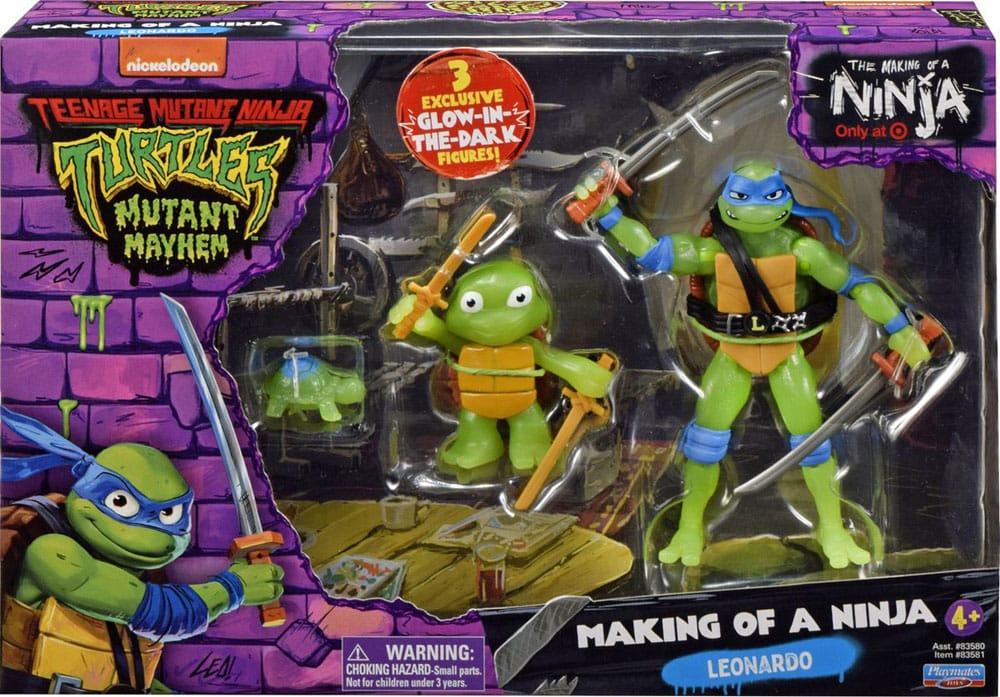 Teenage Mutant Ninja Turtles: Mutant Mayhem Actionfiguren 3er-Pack Leonardo Evolution 10 cm