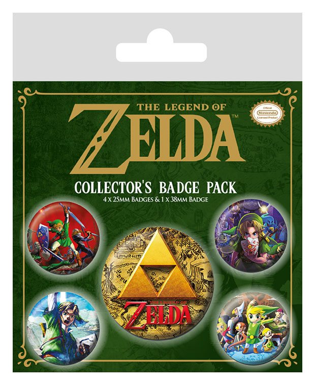 Legend of Zelda Ansteck-Buttons 5er-Pack Classics