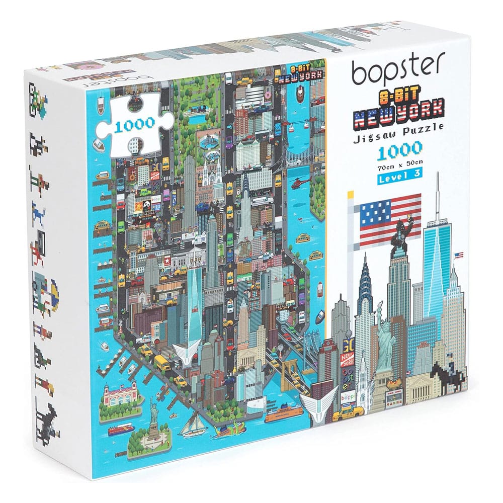 8-Bit Pixel Puzzle New York Level 3 1000 Teile