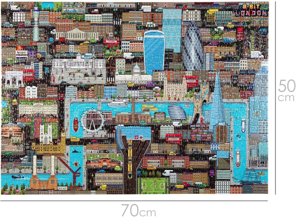 8-Bit Pixel Puzzle London Level 3 1000 Teile