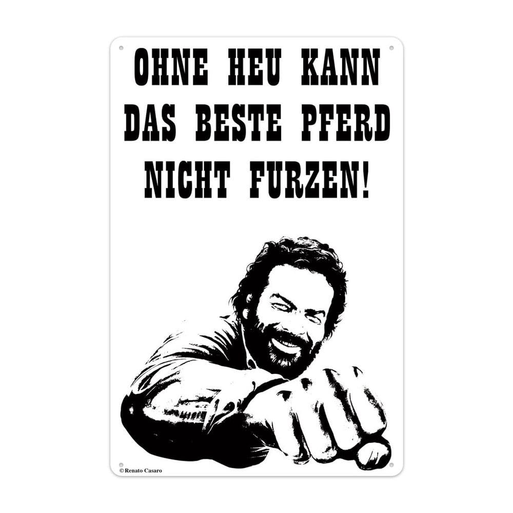 Bud Spencer Blechschild Pferd Faust 20 x 30 cm