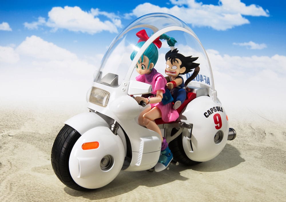 Dragon Ball S.H. Figuarts Fahrzeug mit Figur Bulma's Motorcycle Hoipoi Capsule No. 9 17 cm
