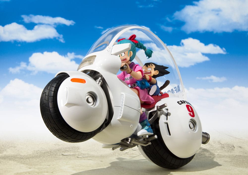Dragon Ball S.H. Figuarts Fahrzeug mit Figur Bulma's Motorcycle Hoipoi Capsule No. 9 17 cm