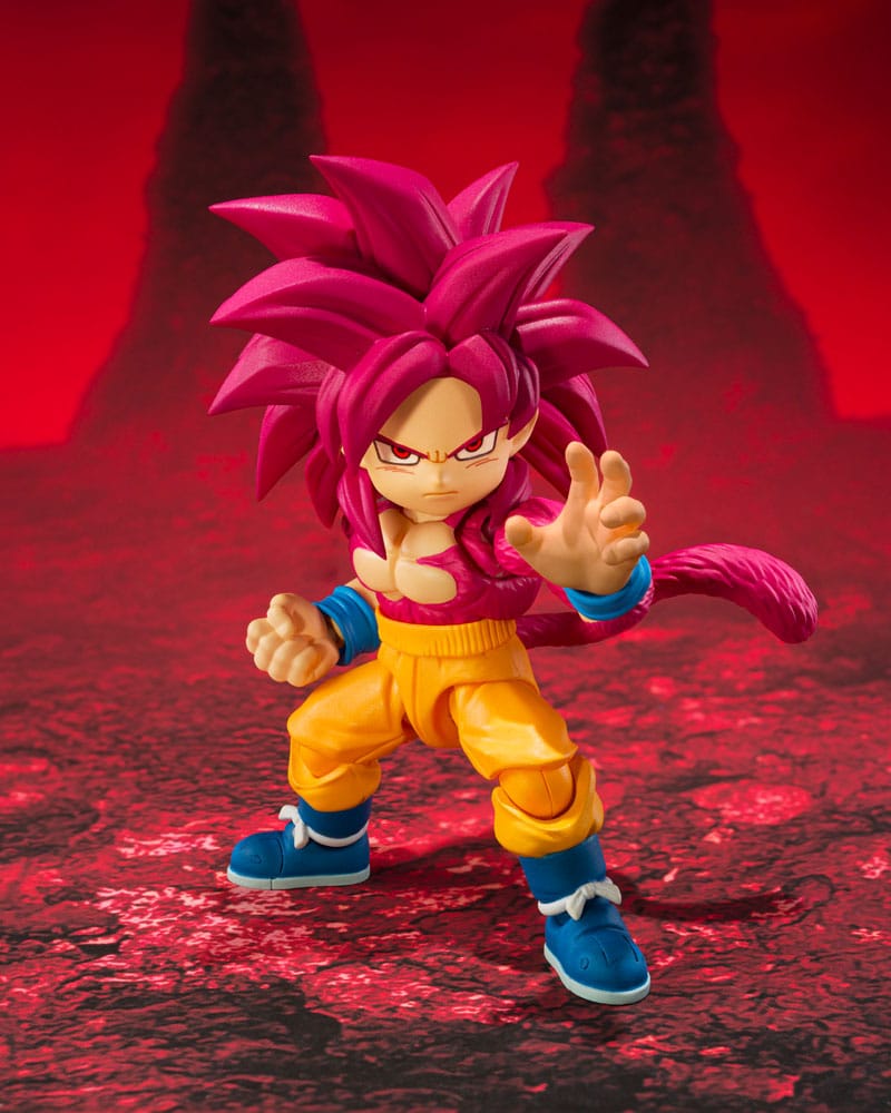 Dragon Ball Daima S.H.Figuarts Actionfigur Super Saiyan Level 4 Son Goku (mini) 8 cm