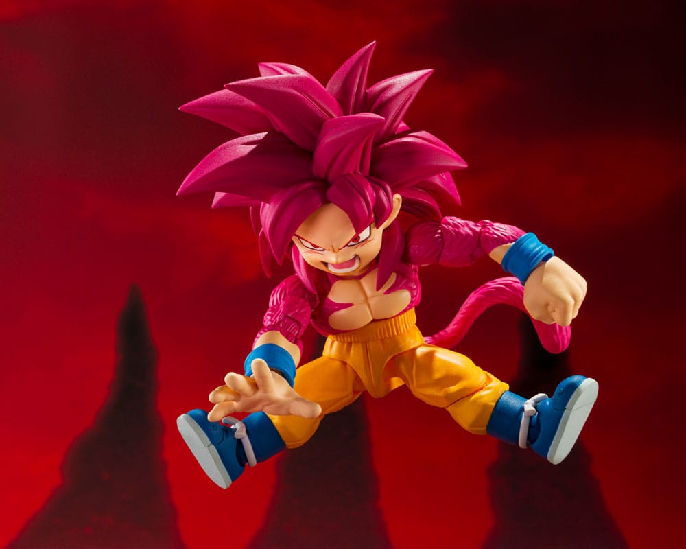 Dragon Ball Daima S.H.Figuarts Actionfigur Super Saiyan Level 4 Son Goku (mini) 8 cm