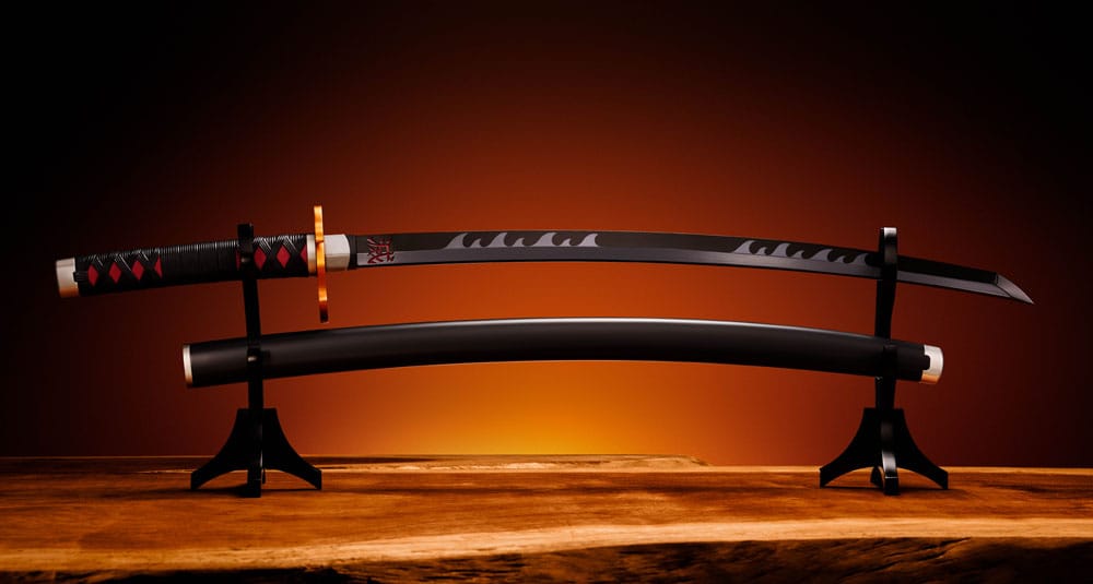 Demon Slayer: Kimetsu no Yaiba Proplica Replik 1/1 Nichirin Schwert (Tanjiro Kamado) Kyojuro Rengoku´s Sword Gueard Ver. 88 cm
