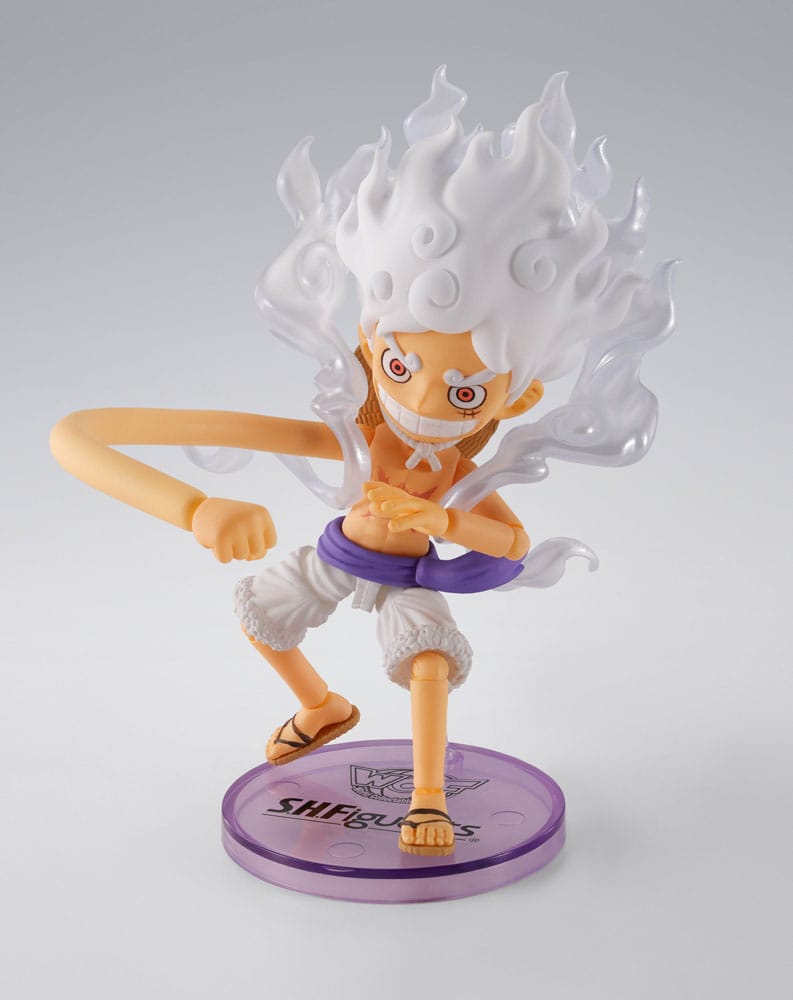 One Piece World Collactable Figures x S.H. Figuarts Actionfigur Monkey D. Ruffy Gear 5 8 cm