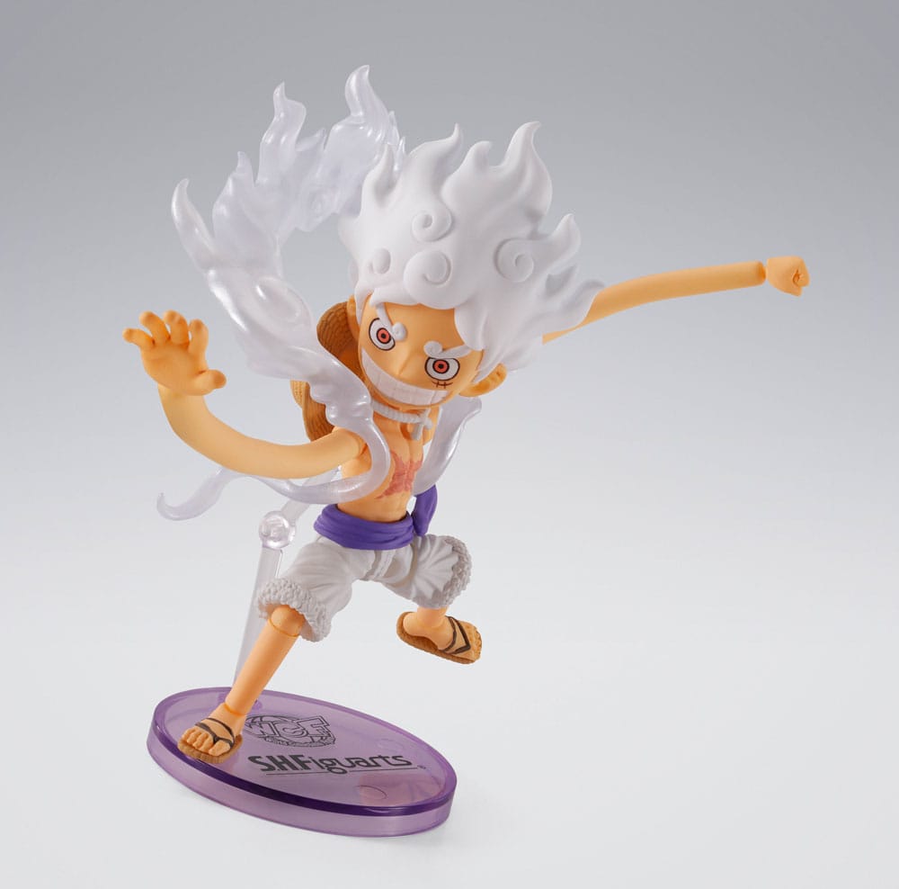 One Piece World Collactable Figures x S.H. Figuarts Actionfigur Monkey D. Ruffy Gear 5 8 cm