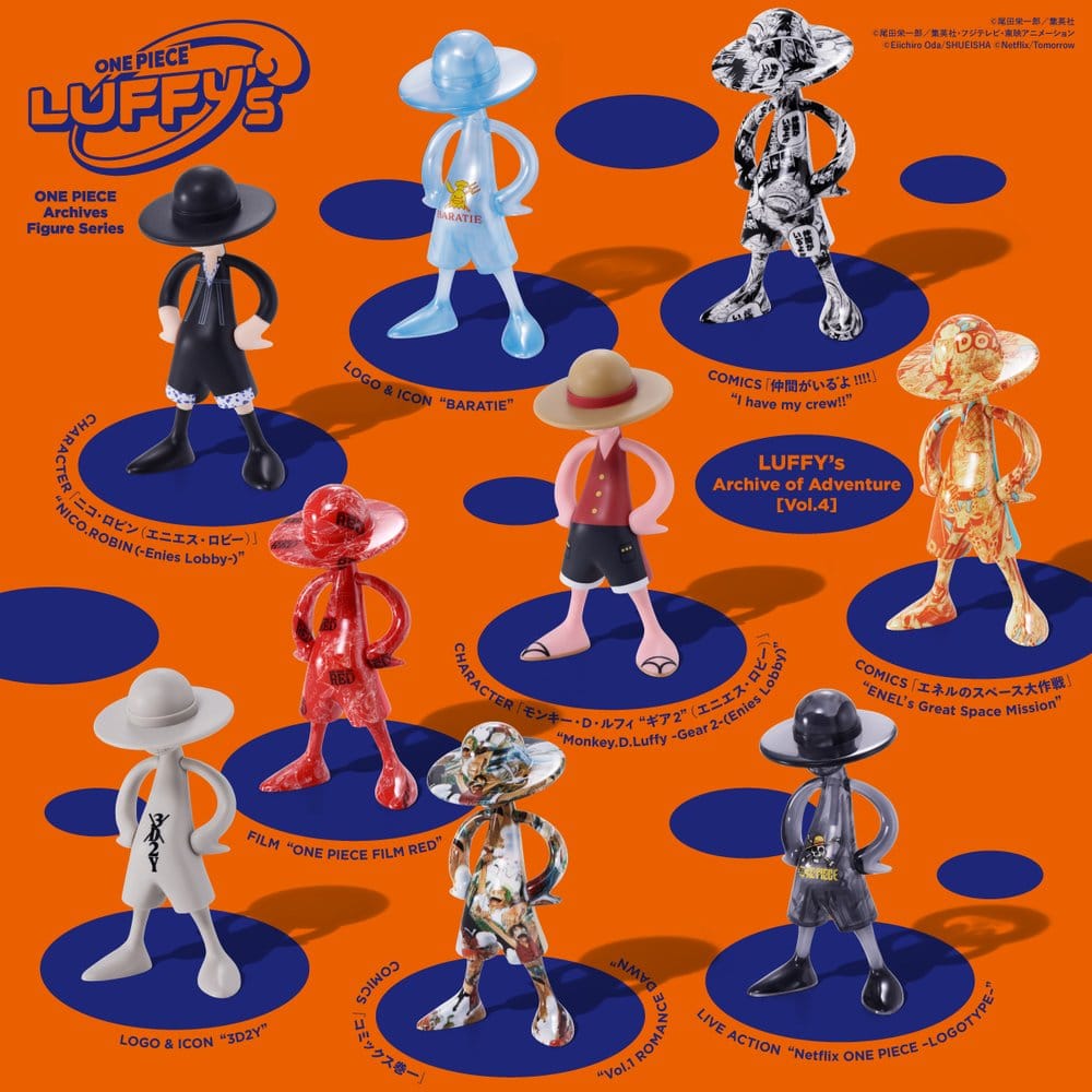 One Piece Luffy's Archive of Adventure Minifigur Blind Box Sortiment (10)